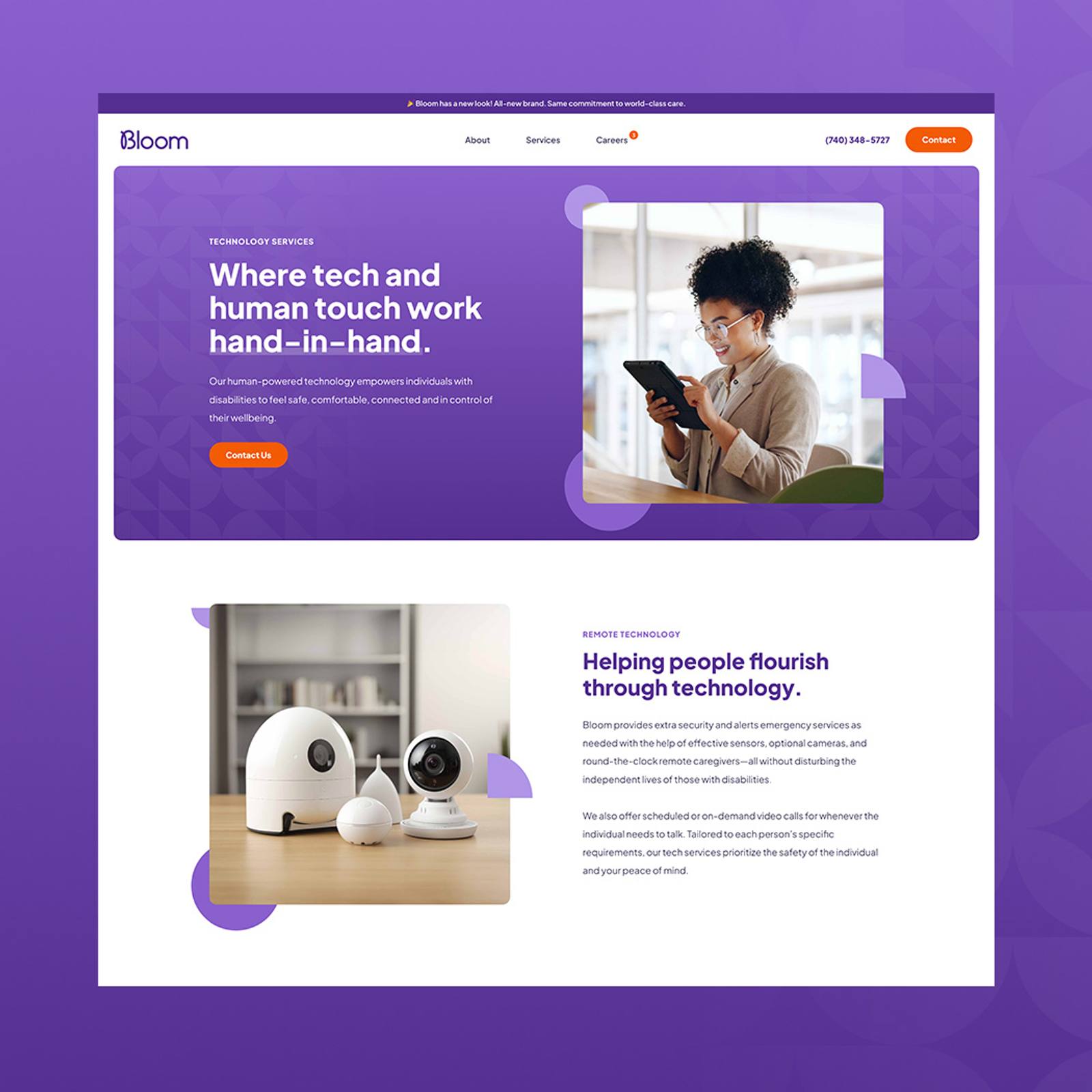 Bloom website design