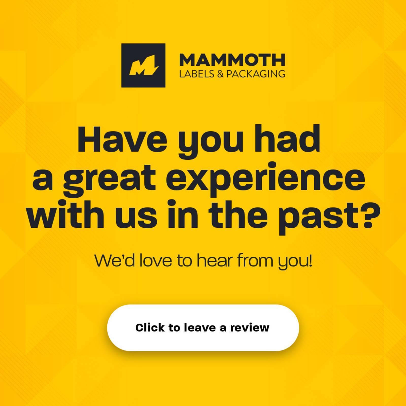 Mammoth Packaging social post
