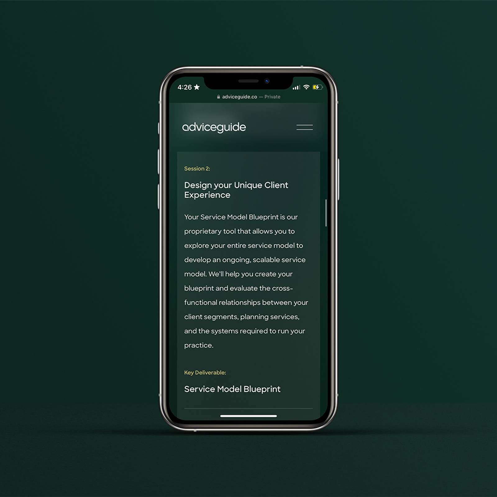 Adviceguide website mobile mockup