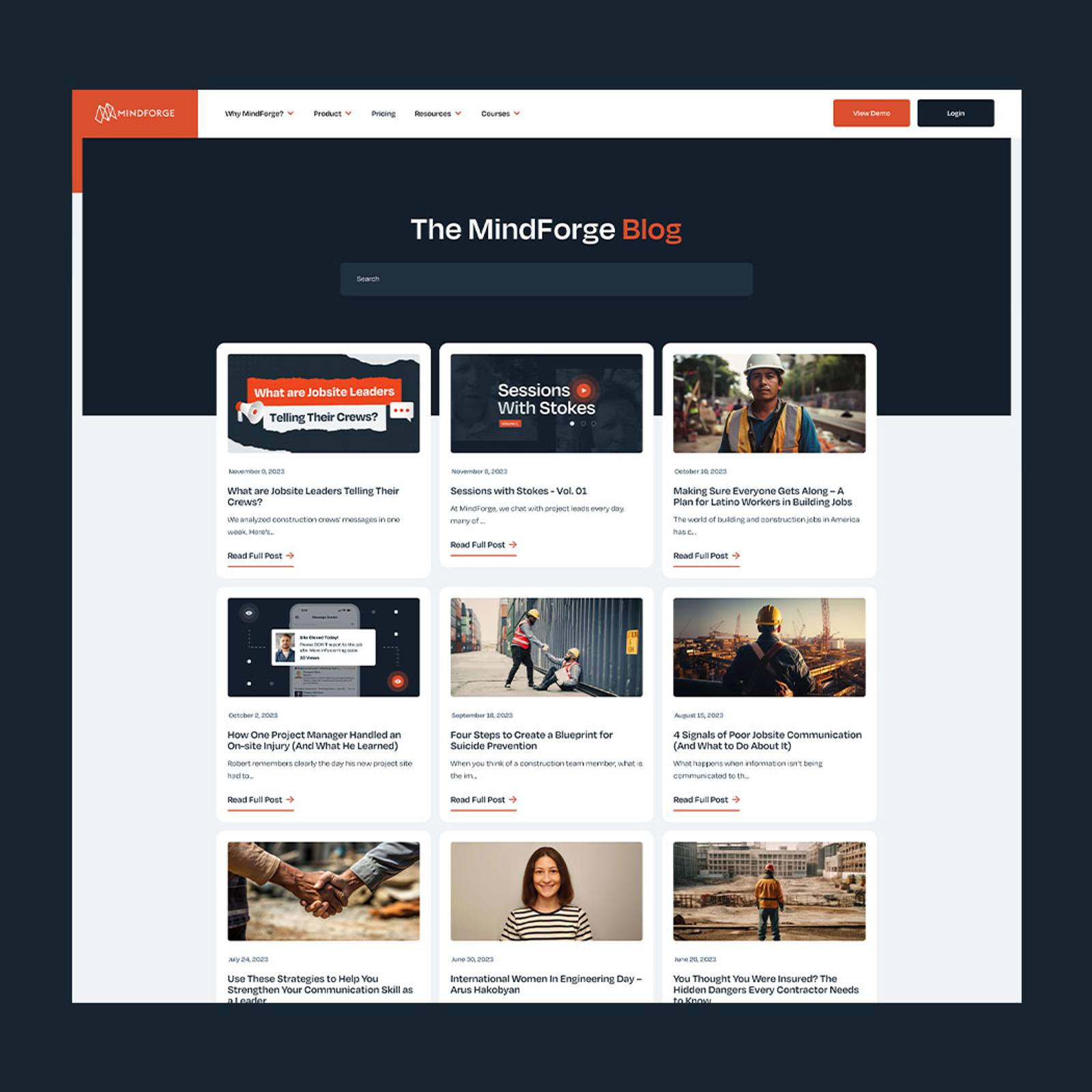 MindForge course catalog