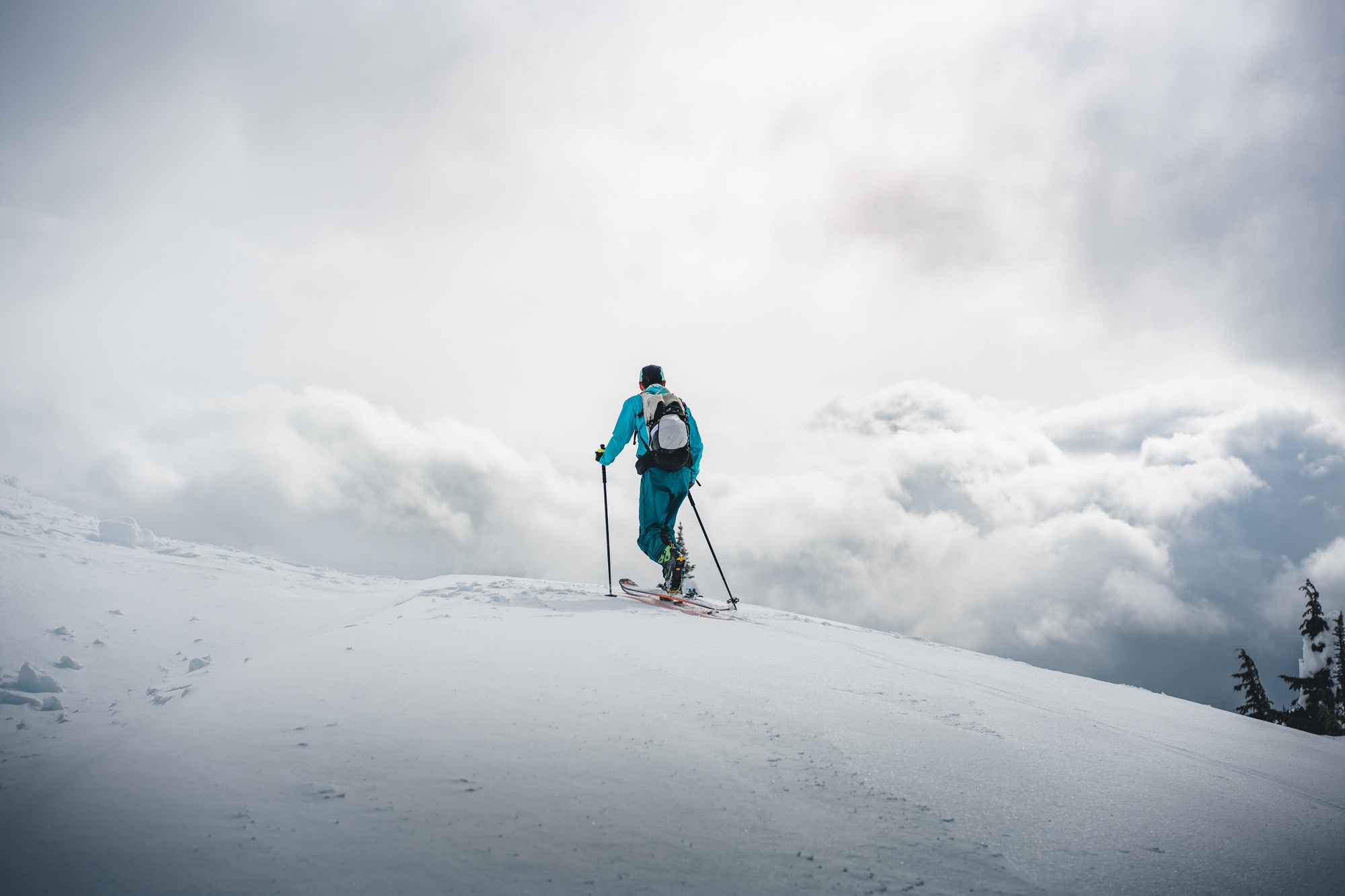 Backcountry Skiing on Gin Peak