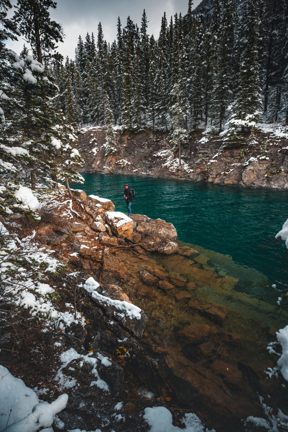 Lake Minewanka First Snowfall — gallery image