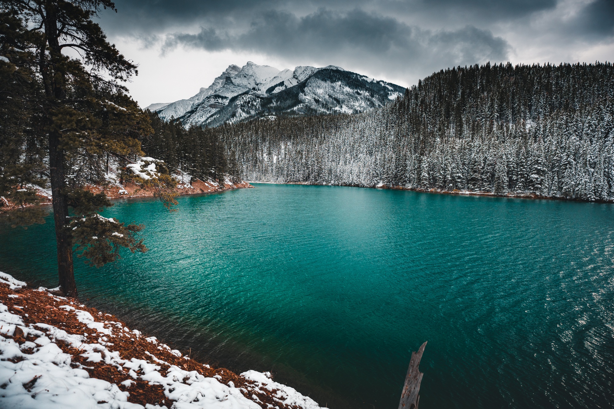 Lake Minewanka First Snowfall