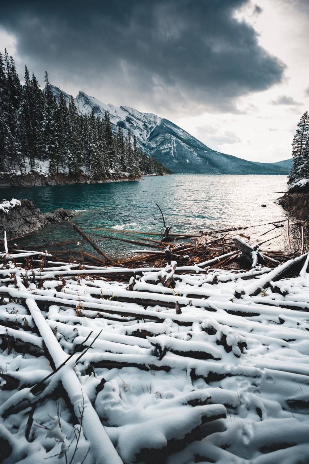 Lake Minewanka First Snowfall — gallery image