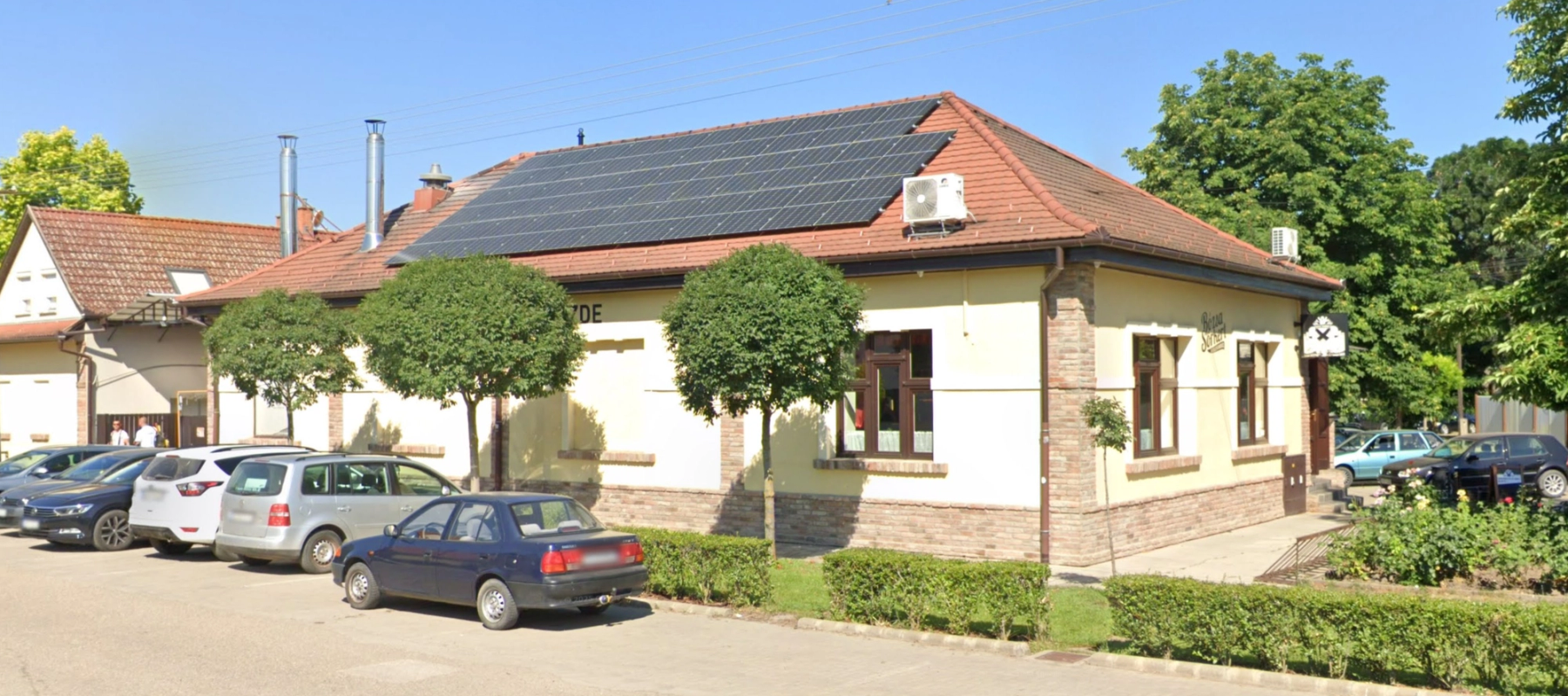Élelmiszeripari üzemépület beton tömeggel