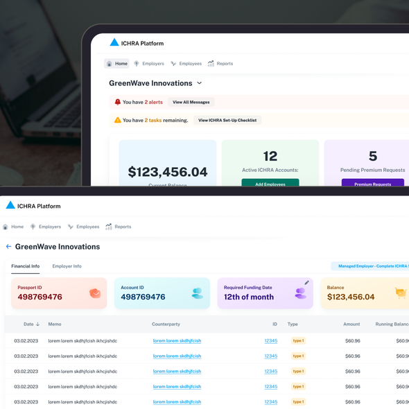 ICHRA Setup and Administration Platform Development