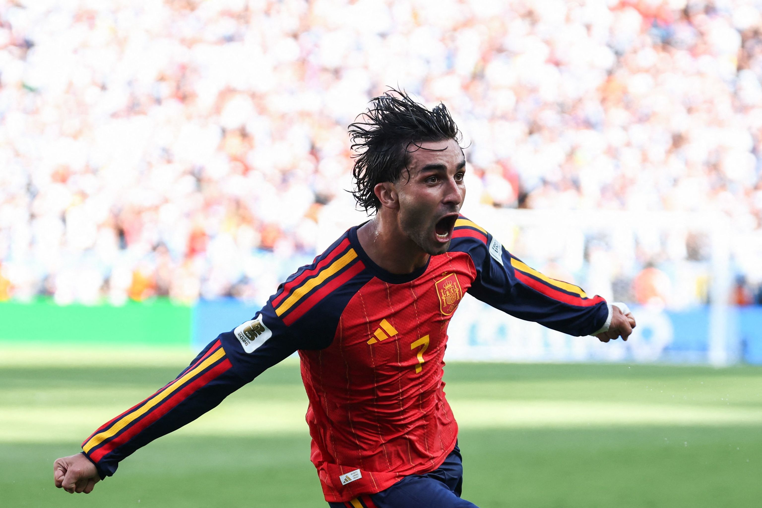 Ferrán Torres celebra el gol de la final del mundial 2026