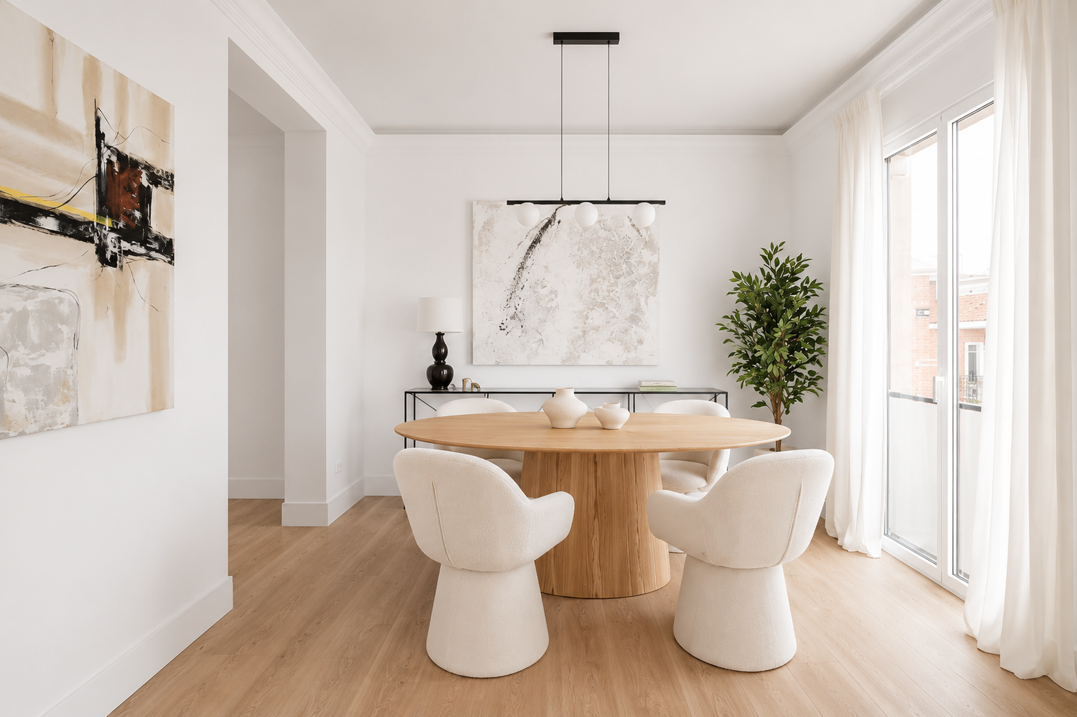 Exterior apartment in Lista with open-plan kitchen and refined interiors