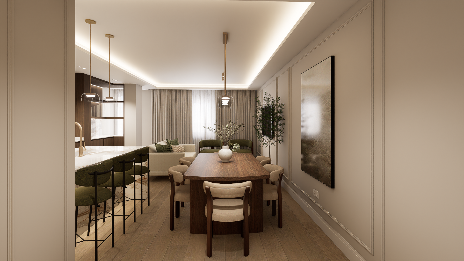 Luxury residence in Retiro Madrid with three bedrooms and a full renovation