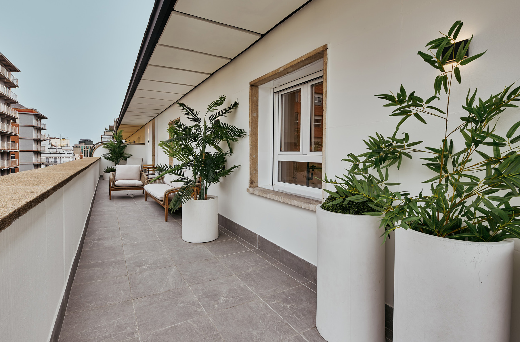 Terraza de 55 m² sobre los tejados de Lista