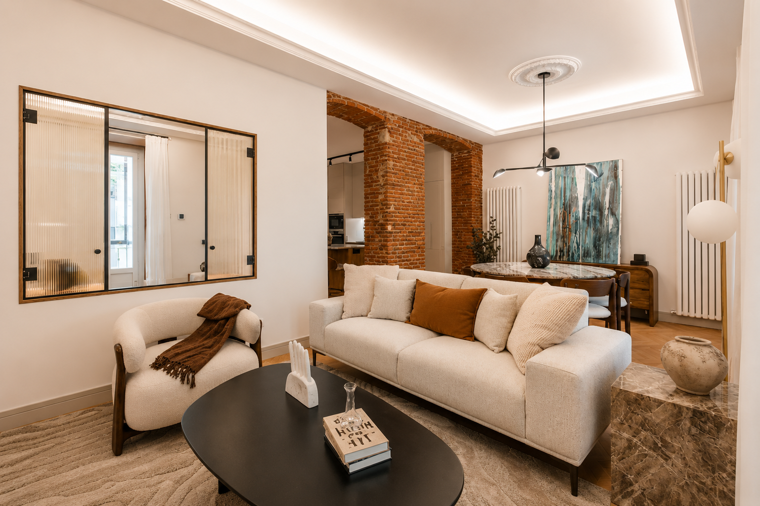 Elegant Lista Madrid apartment combining classic architecture and contemporary style