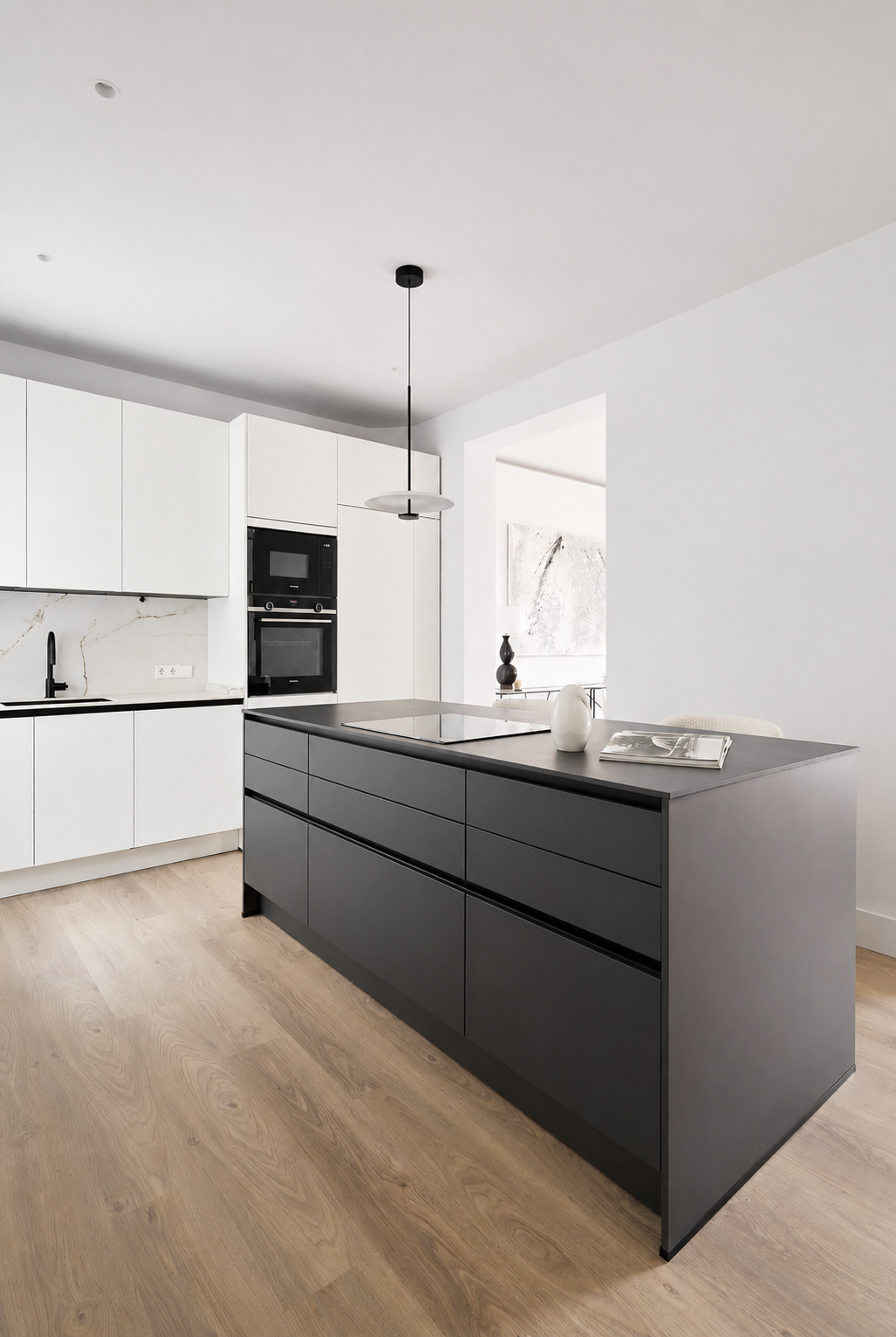 Exterior apartment in Lista with open-plan kitchen and refined interiors