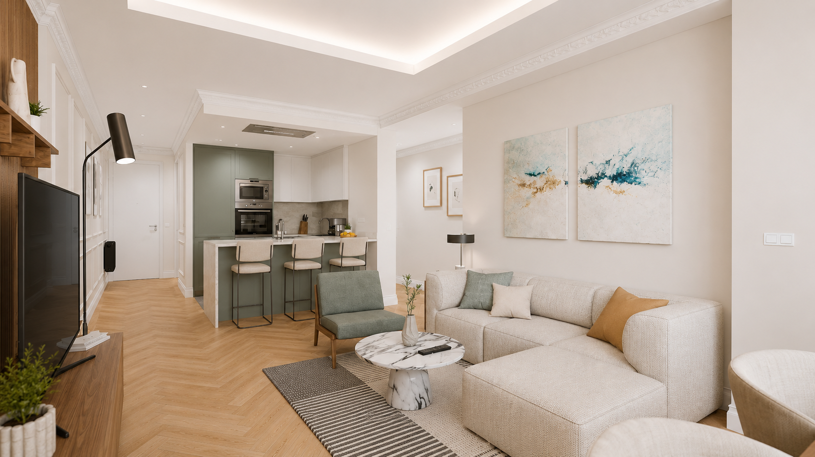 Historic charm, generous living spaces and vibrant city life in central Madrid