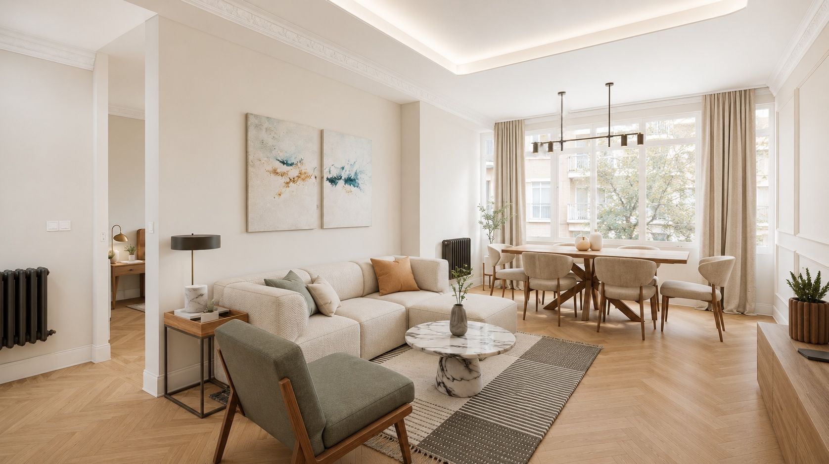 Historic charm, generous living spaces and vibrant city life in central Madrid