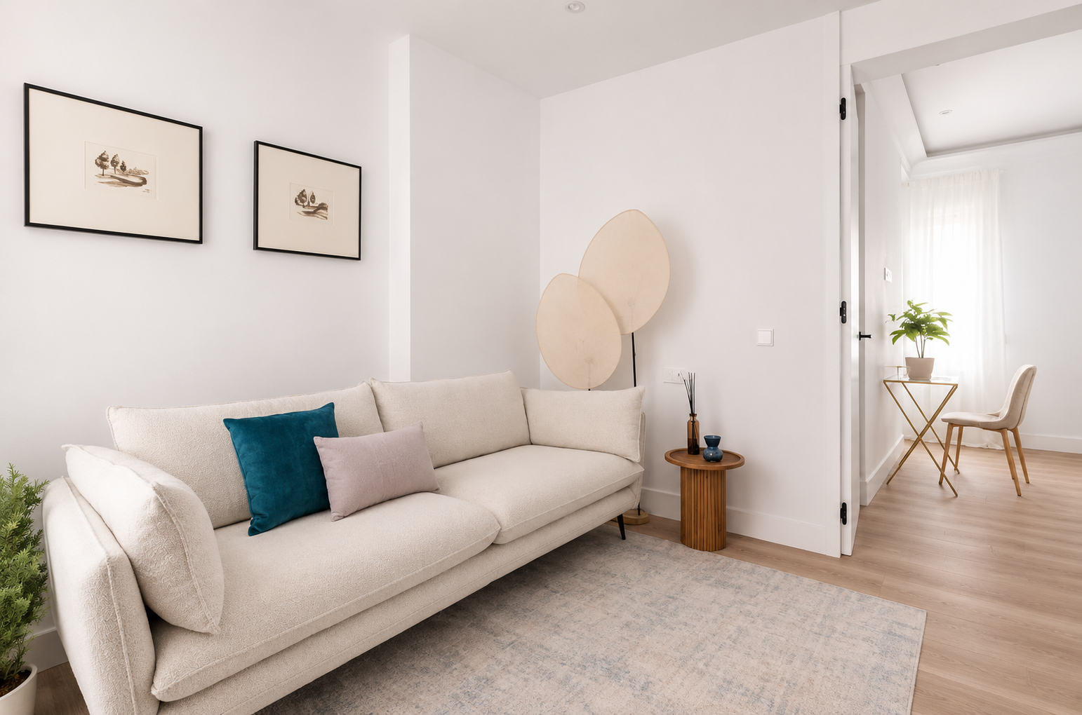 Exterior apartment in Lista with open-plan kitchen and refined interiors