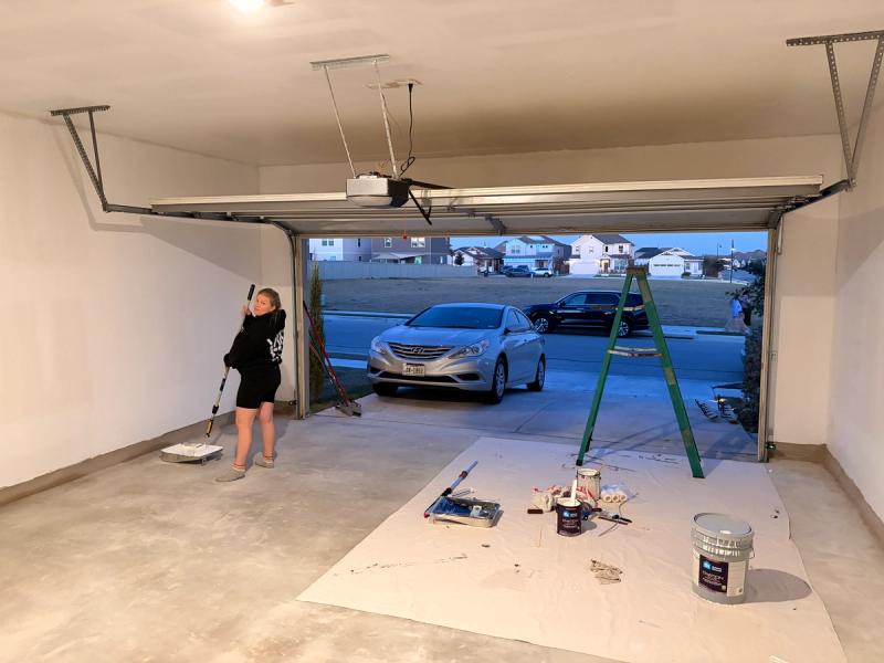 Penny did most of the heavy lifting with the painting