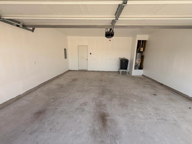 The fully painted garage