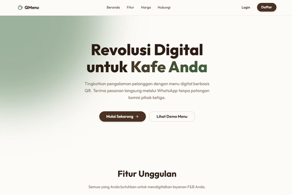 Revolusi Menu Digital F&B: Mengenal QR Menu Cafechatte, Platform SaaS Modern Berbasis Next.js & Supabase