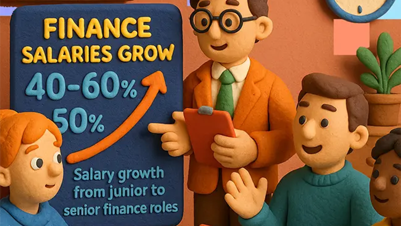 Salary growth from junior to senior finance roles