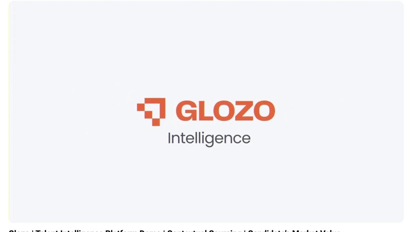 Glozo Intelligence sourcing demo screenshot from YouTube