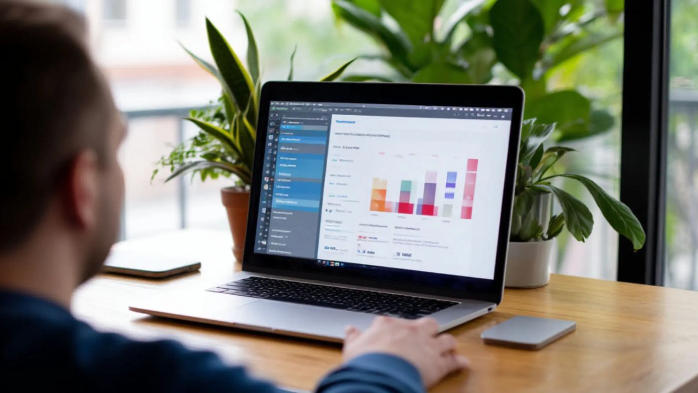 A person siting in front of a laptop, exploring ATS