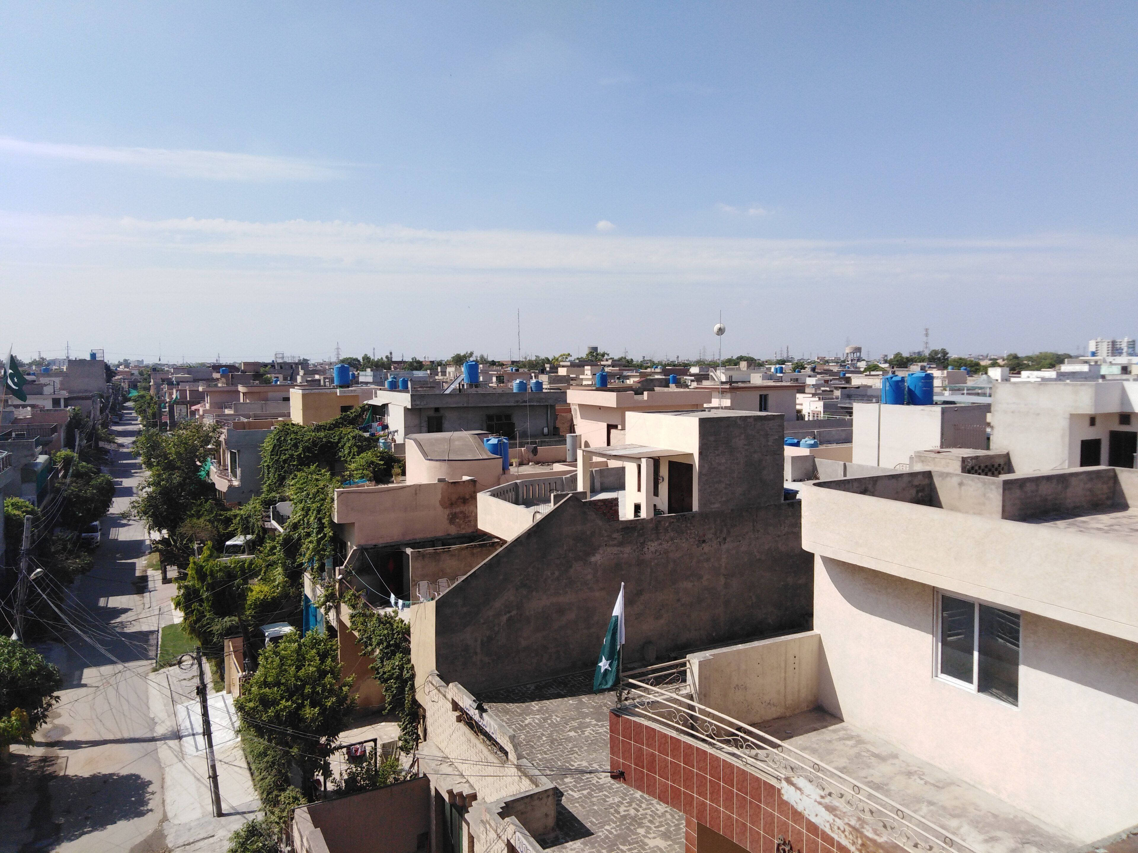 Rooftops of houses in Johar Town, Lahore