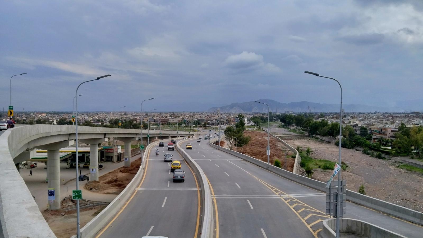 The Phase 3 Chowk flyover, Hayatabad, Peshawar