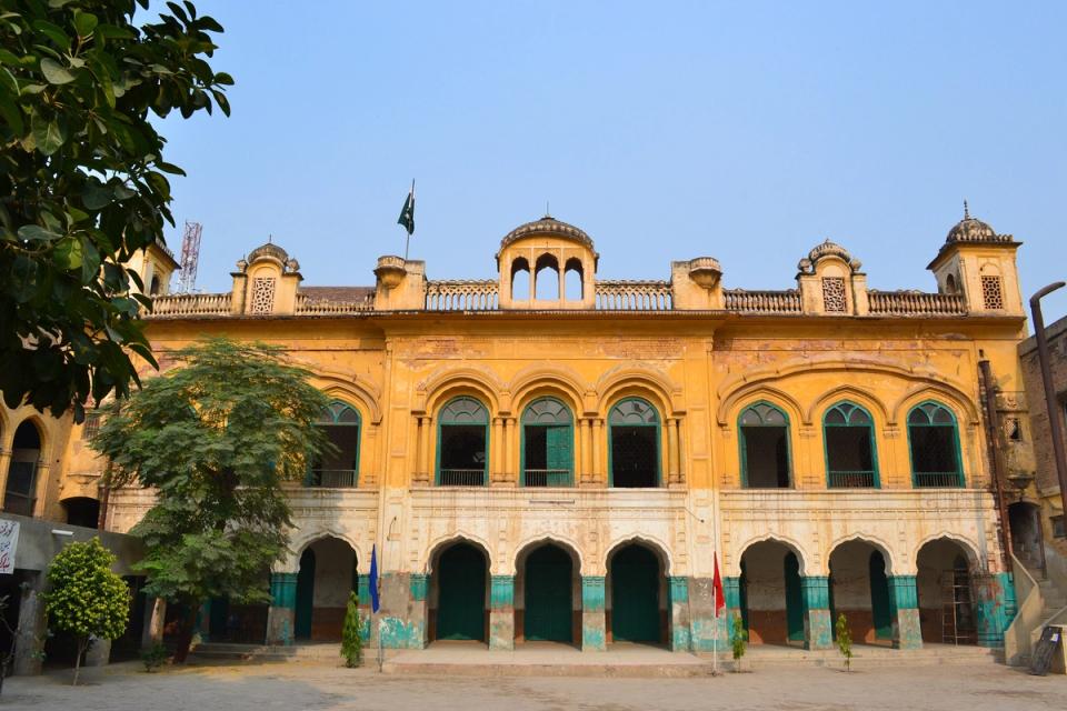 A colonial-era former gurdwara, now a school, in Faisalabad