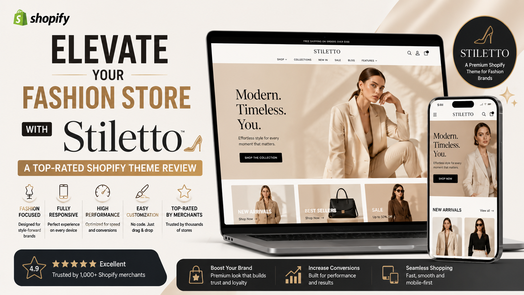 Elevate Your Fashion Store with Stiletto: A Top-Rated Shopify Theme Review