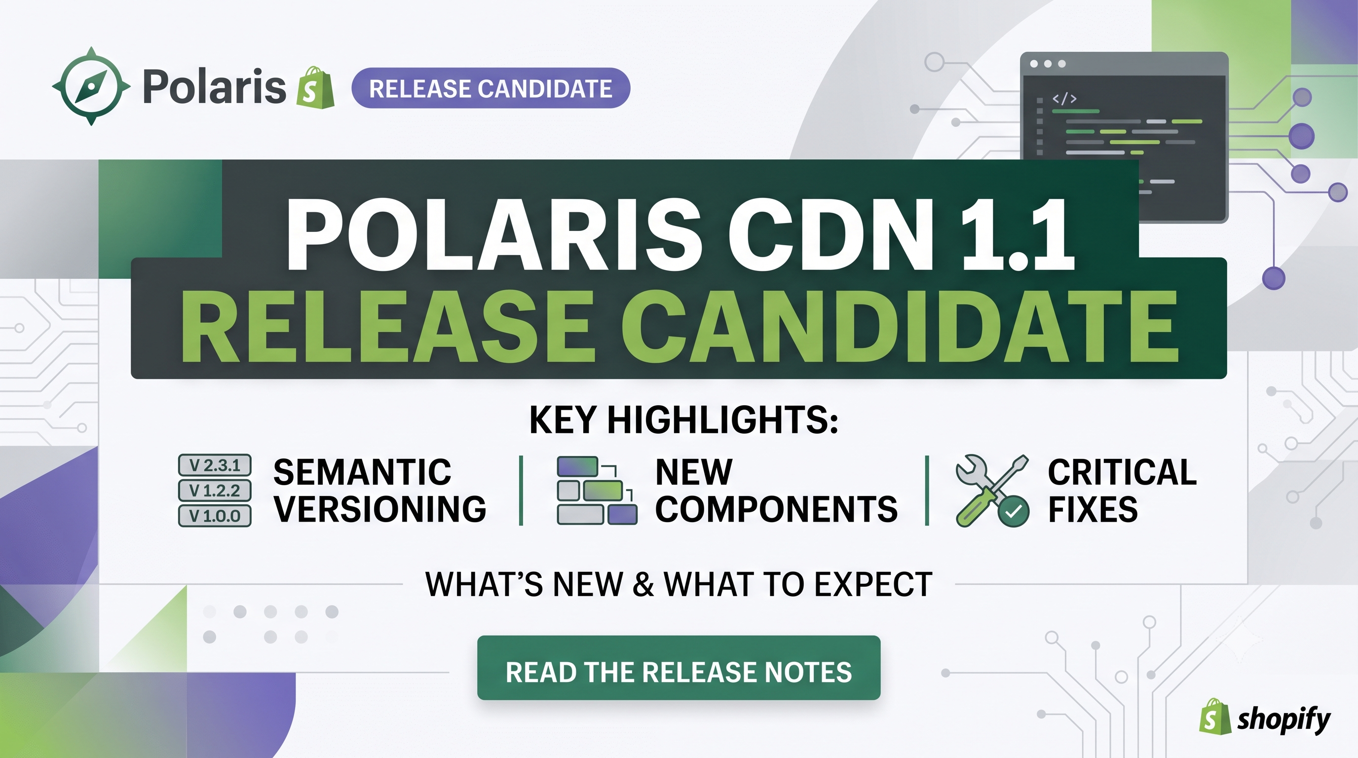 Polaris CDN 1.1 Release Candidate: Semantic Versioning, New Components, and Critical Fixes