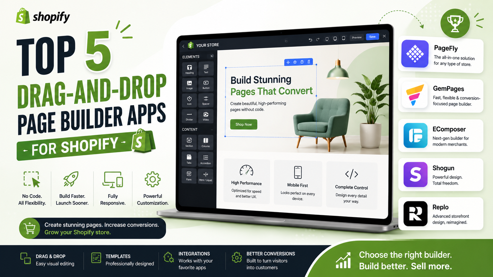 Top 5 Drag-and-Drop Page Builder Apps for Shopify