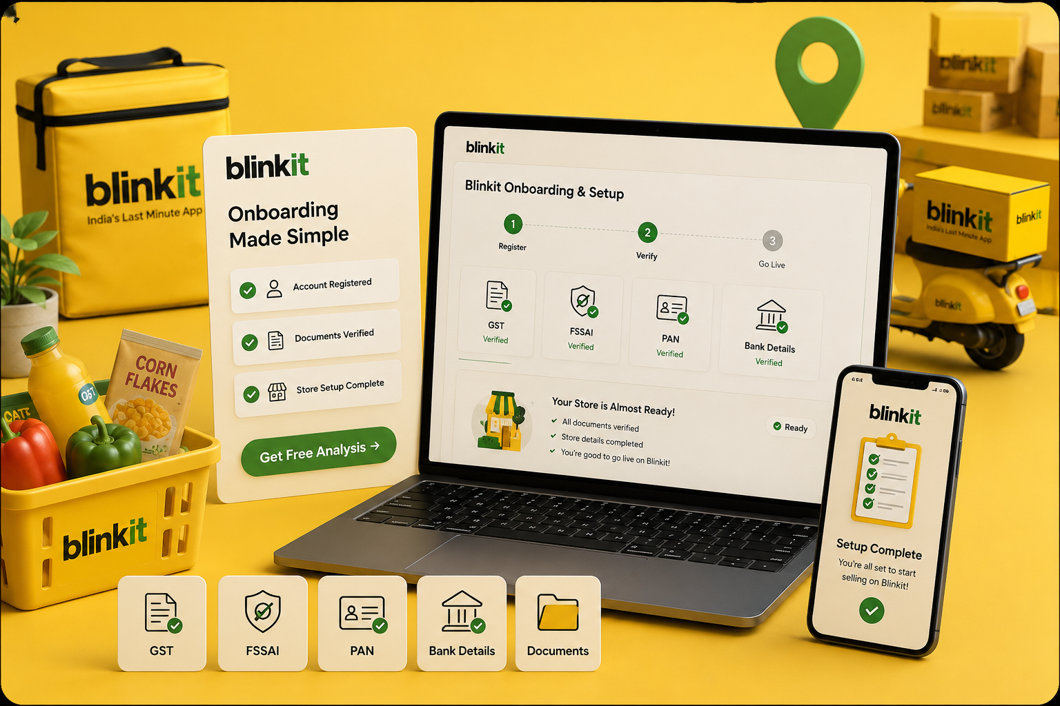 Seamless Blinkit Account Setup & Onboarding