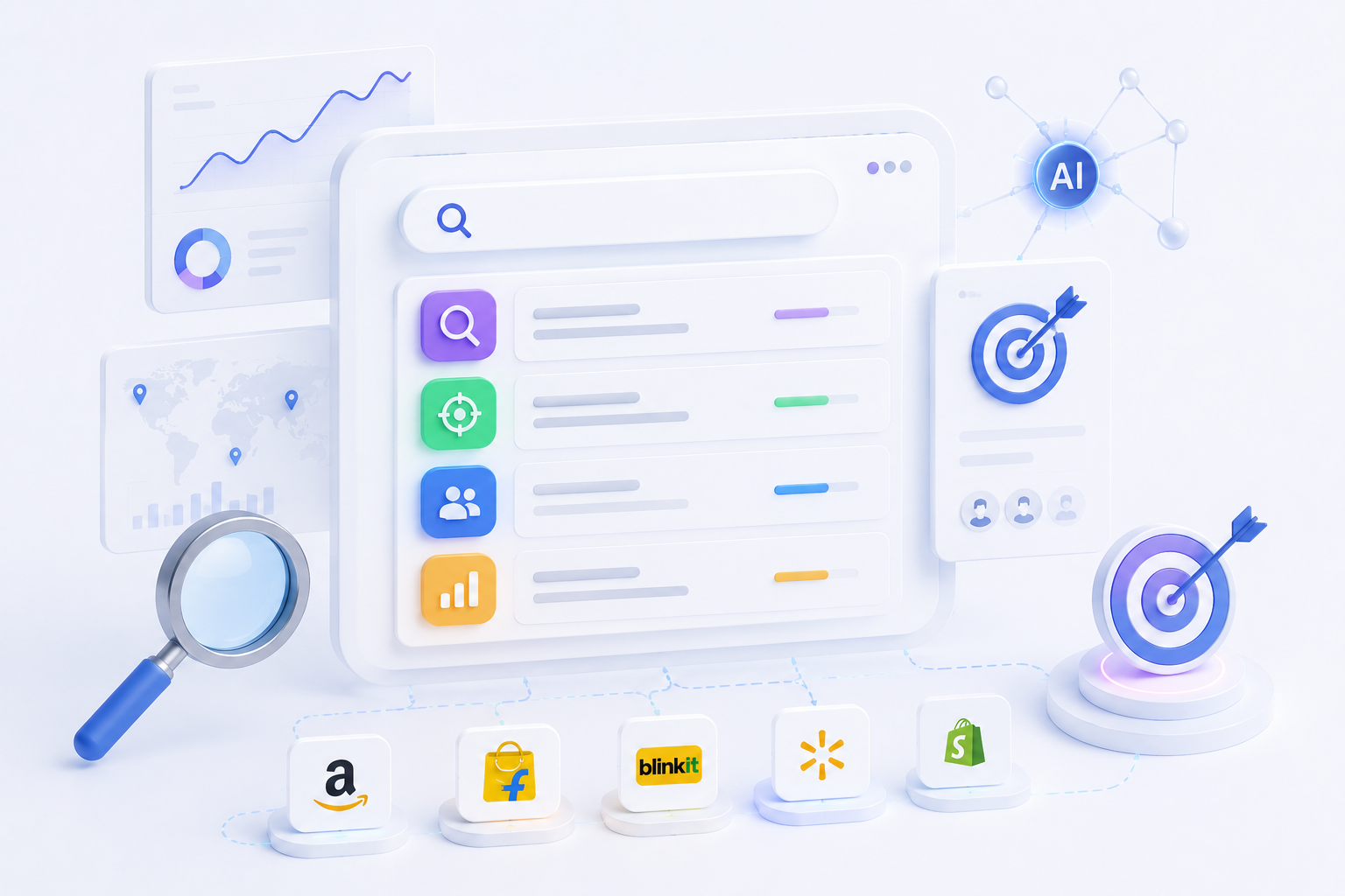 Keyword intelligence and targeting insights dashboard