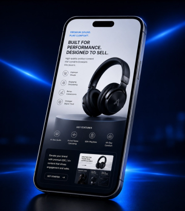 Mobile ecommerce listing preview