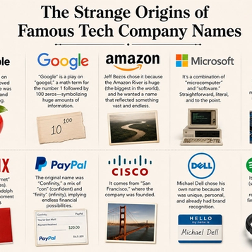 The Strange Origins of Famous Tech Company Names