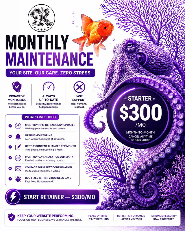 Monthly Maintenance - Starter