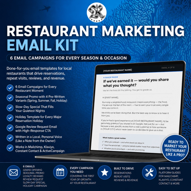 Restaurant Marketing Email Kit