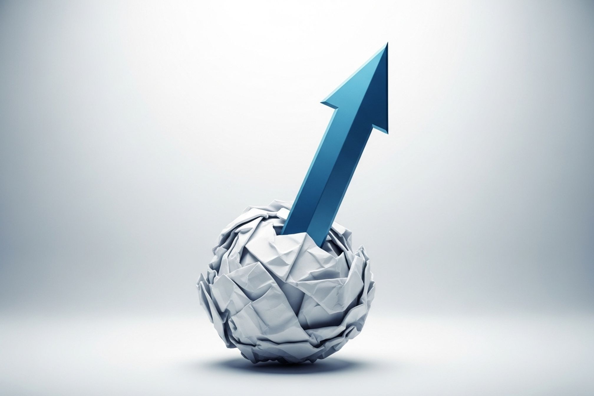 Plakatives Symbolbild, das einen aufsteigenden Pfeil (ROI) zeigt, der Chaos und unmessbare Arbeit durchbricht und Klarheit schafft.