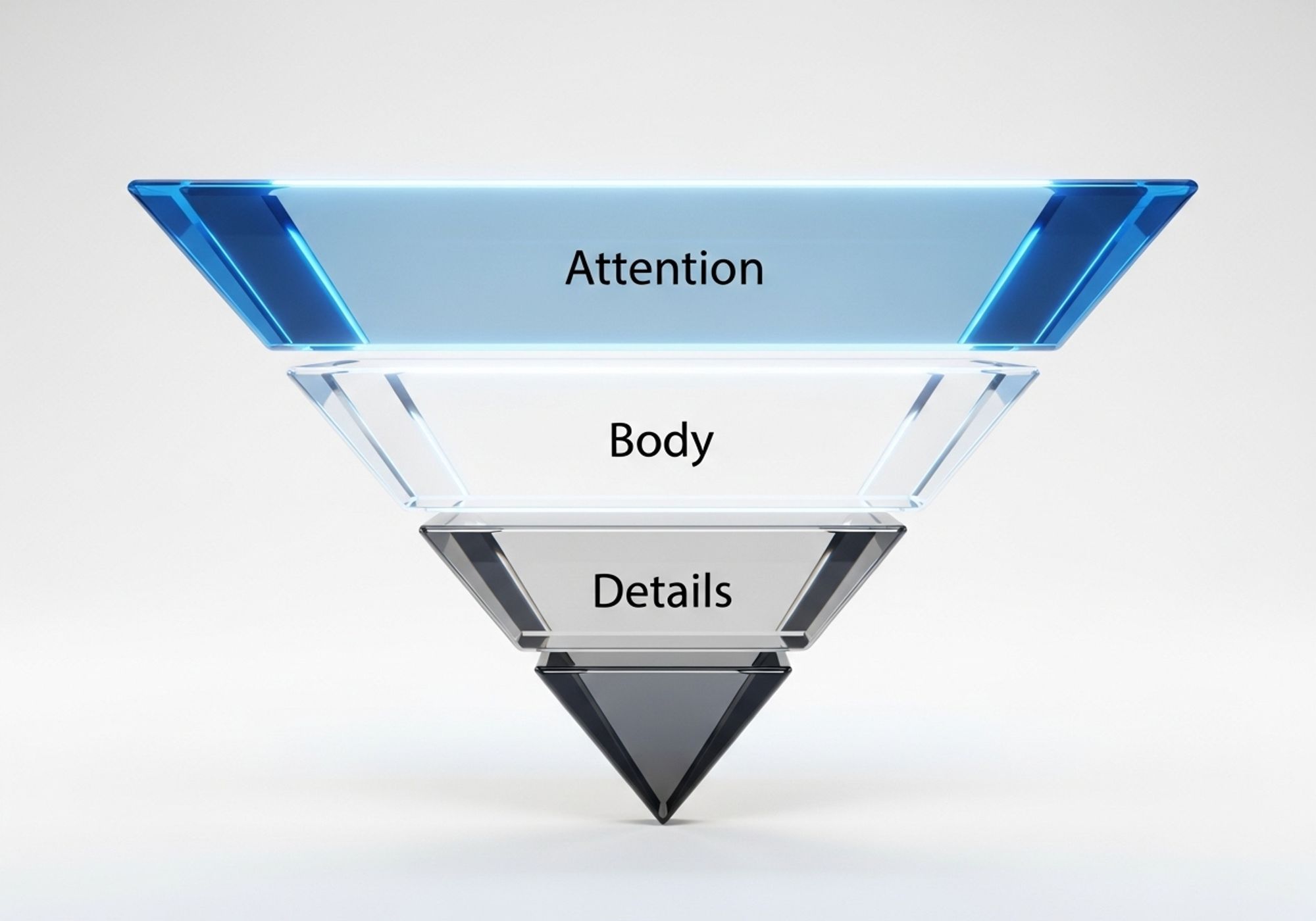 AHA-Prinzip. Die klassische „umgekehrte Pyramide“