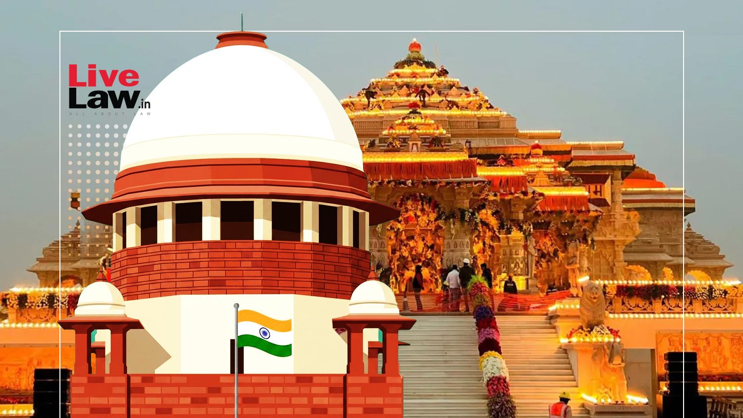 Supreme Court building in New Delhi, India, with people and cars outside