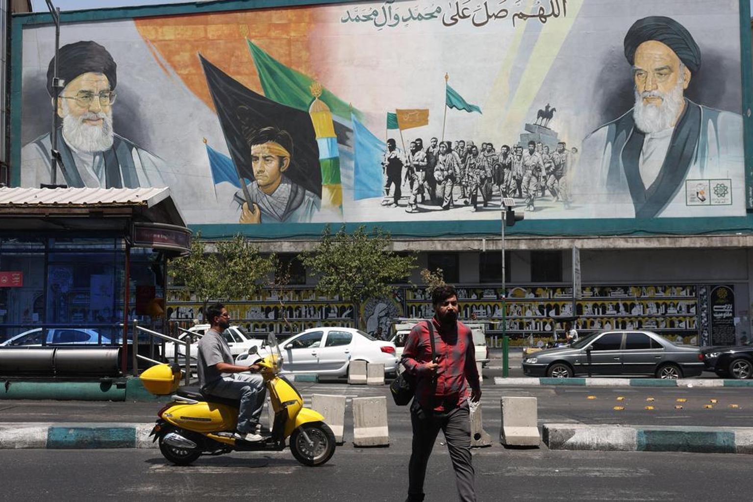 Iranian military personnel on high alert near the Strait of Hormuz