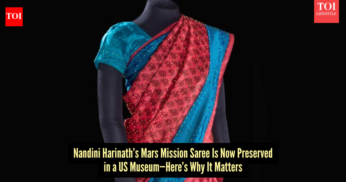 The saree that made space history: Nandini Harinath’s Mars mission look reaches a US museum