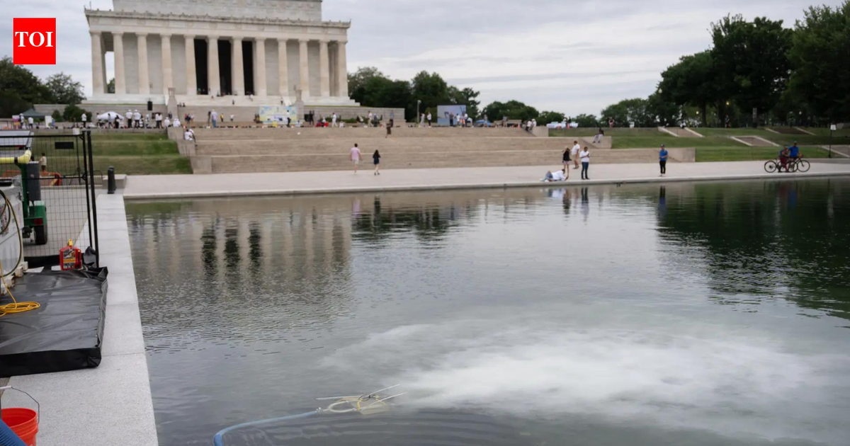America@250 swathed in red, white, and blue - and green algae