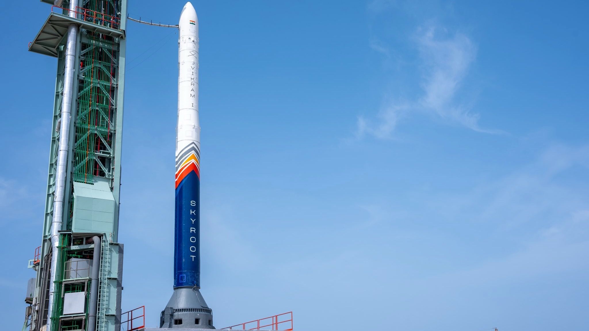 Vikram-1 rocket at the Satish Dhawan Space Centre