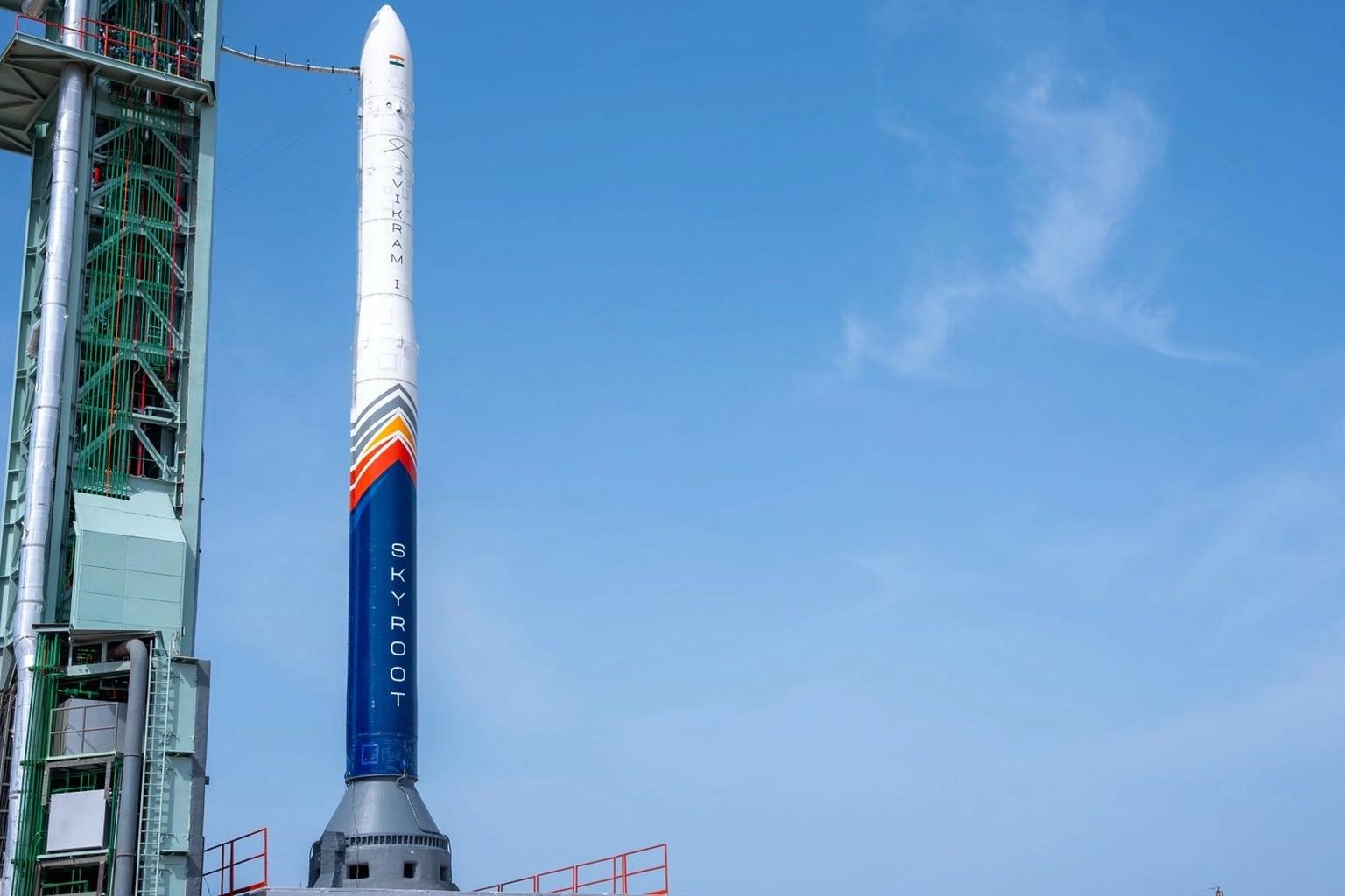 Vikram-1 rocket at the Satish Dhawan Space Centre