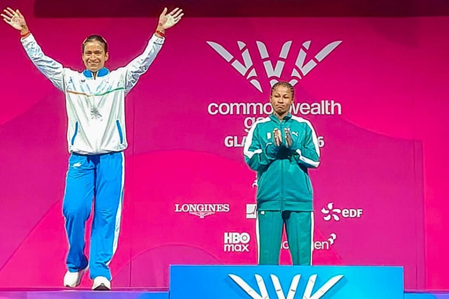Indian athletes competing in various events at the Commonwealth Games