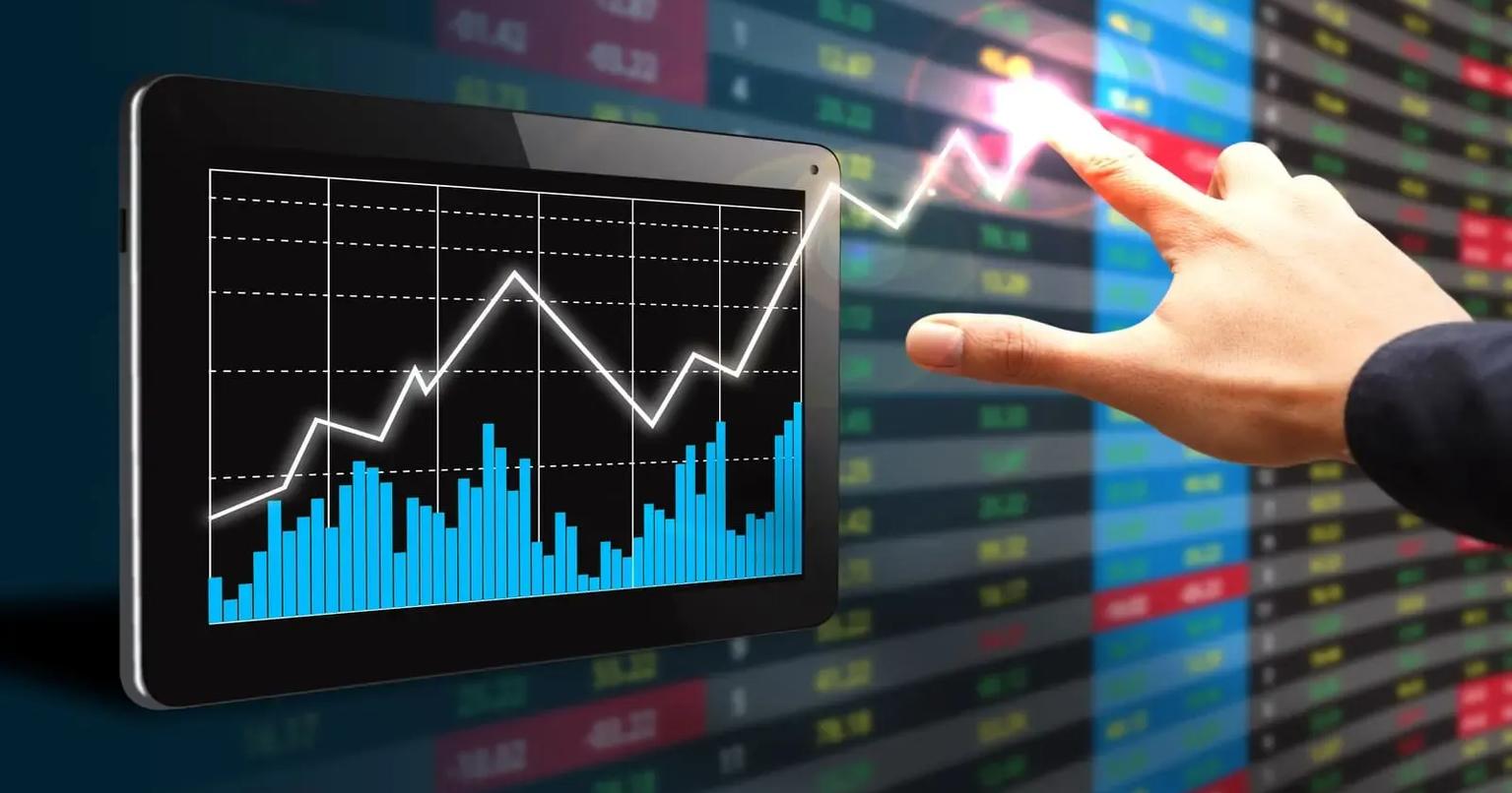 Indian stock market graph showing rebound