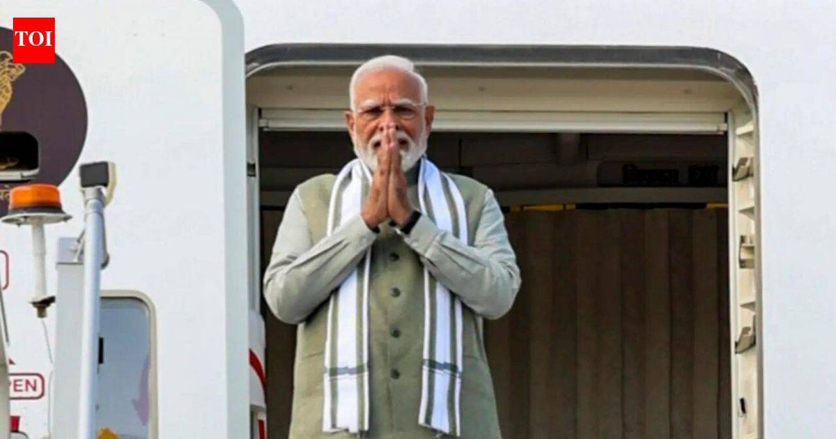 Prime Minister Narendra Modi being received by President Prabowo Subianto in Indonesia