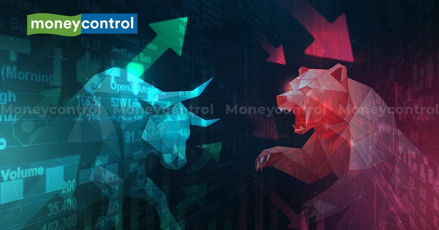 Indian stock market traders watching screens