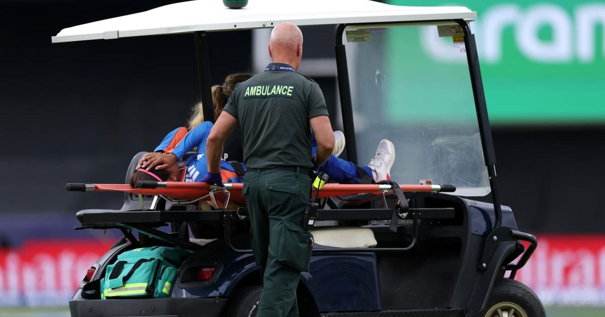Shreyanka Patil stretchered off after twisting ankle during Netherlands clash